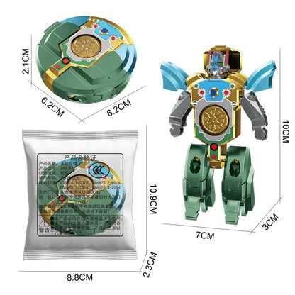 Transforming Robot Fidget Toy – Rotating Gyroscope Spinner
