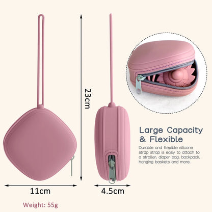 Silicone Pacifier Holder Case Portable Baby Soother Box