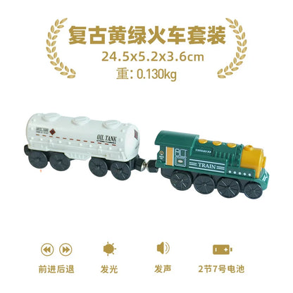 Electric Train Set for Wooden Railway Track Kids Model Toy