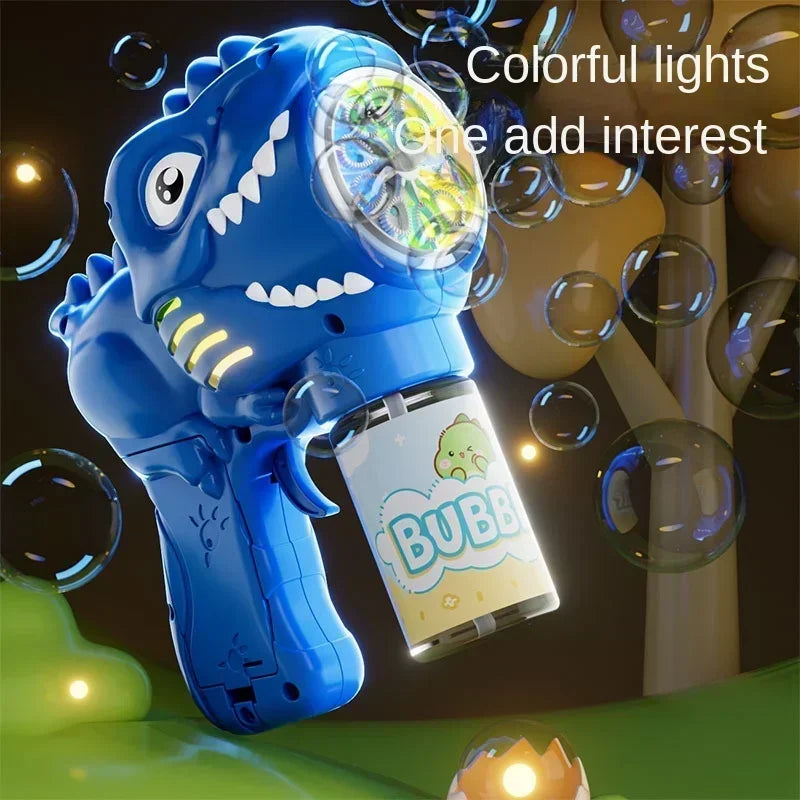 Dinosaur Bubble Machine Electric Bubble Gun with Lights