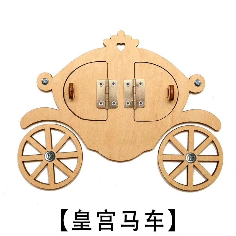 Montessori Busy Board – Wooden Sensory Learning Toy for Kids