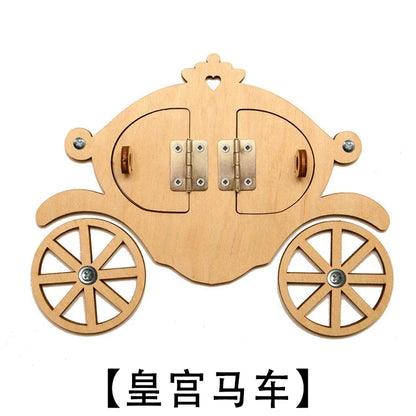 Montessori Busy Board – Wooden Sensory Learning Toy for Kids