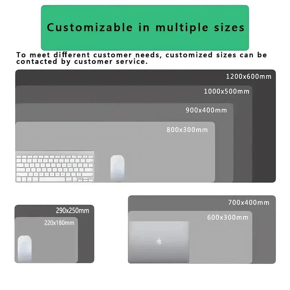 XXL Black & White Desk Mat – Abstract Liquid Gaming Mouse Pad