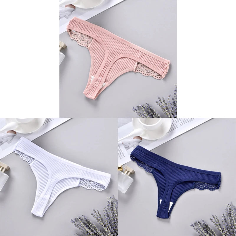 Cotton G String Panties 3PCS Women's Antibacterial Thongs