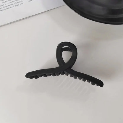 Black Geometric Hair Claw Clip for Women Long Hair