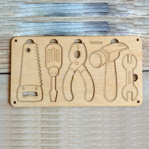 Montessori Busy Board – Wooden Sensory Learning Toy for Kids