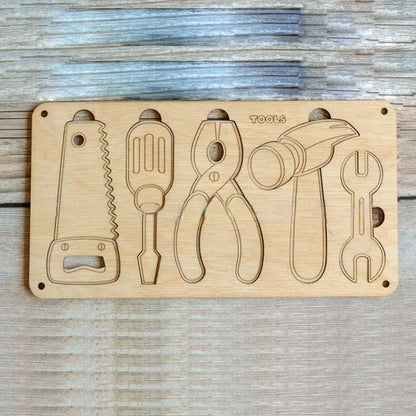 Montessori Busy Board – Wooden Sensory Learning Toy for Kids