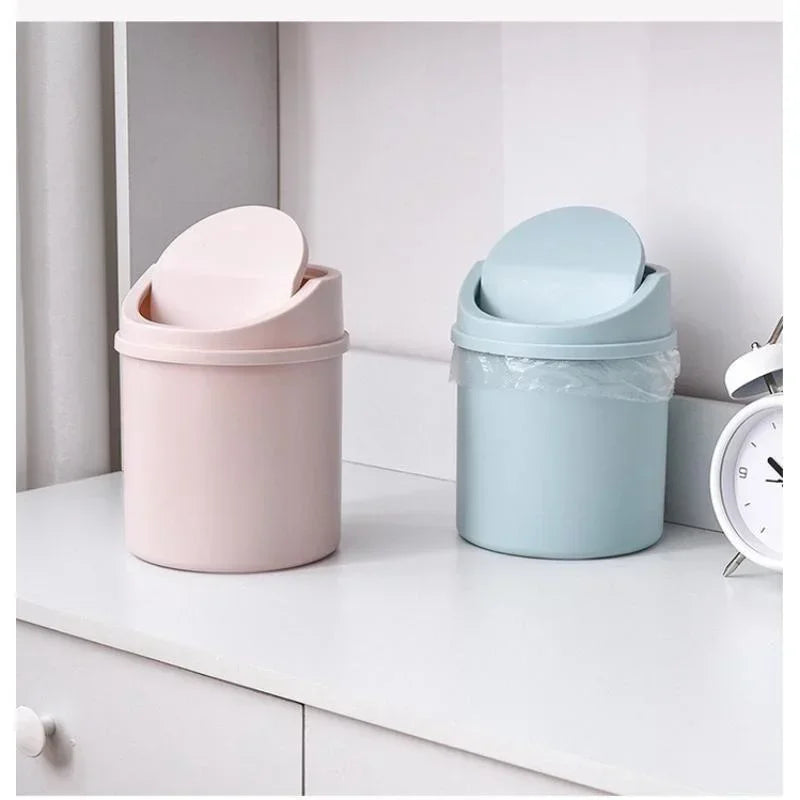 Mini Desktop Trash Can – Small Desk Bin with Flip Lid for Home & Office
