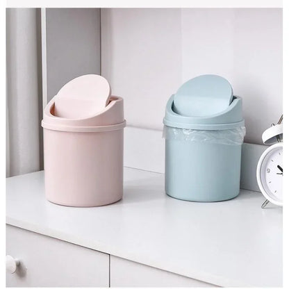 Mini Desktop Trash Can – Small Desk Bin with Flip Lid for Home & Office