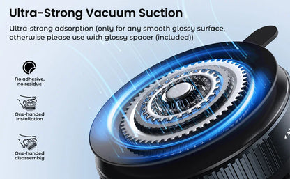 Magnetic Car Phone Holder 360° Foldable Vacuum Mount