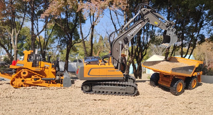 4WD RC Excavator Dump Truck Bulldozer 1:20 Remote Control Toy
