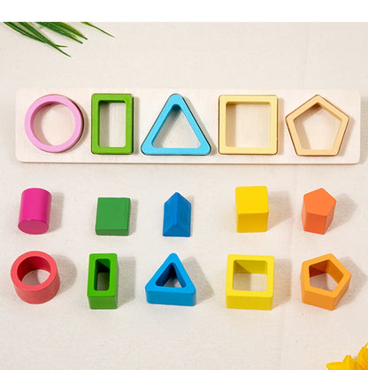 Wooden Sorting Toy, Montessori Stacking Blocks