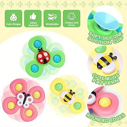 Suction Cup Spinner Toy for Babies & Toddlers – 3PCS Set