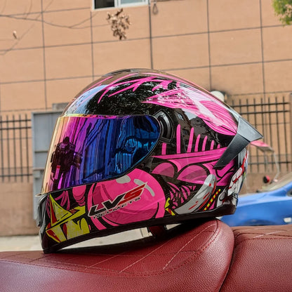 Full Face Motorcycle Helmet DOT Dual Visor Racing Helmet