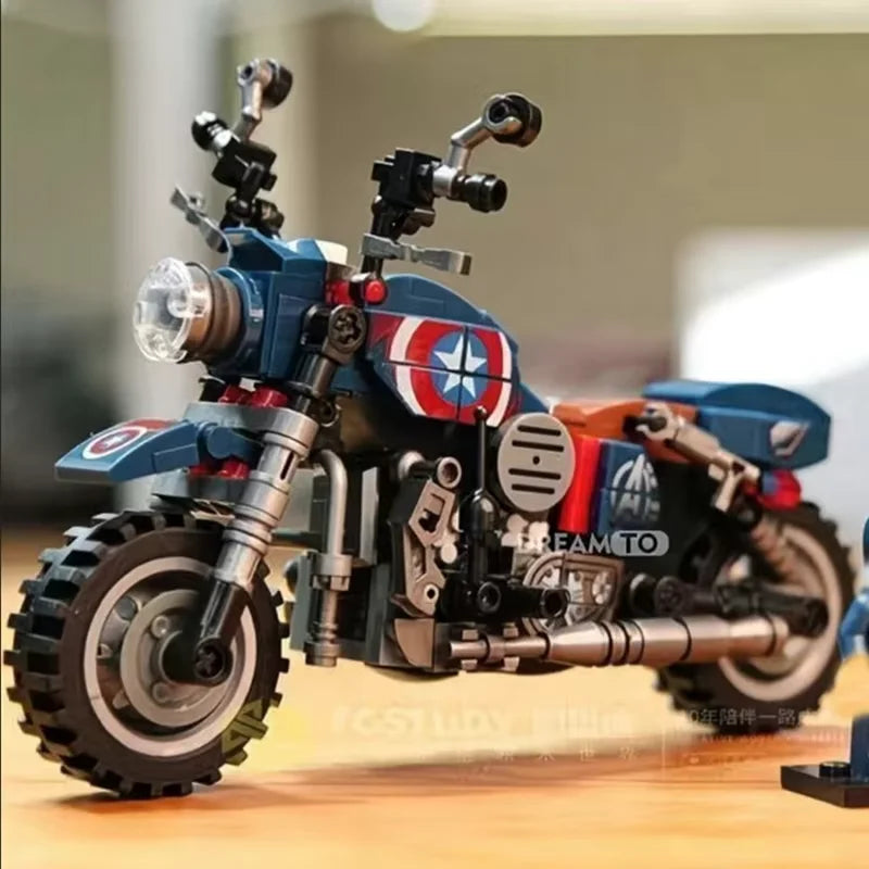 Anime Motorcycle Building Blocks – DIY Model Display Toy