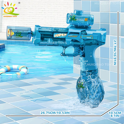 A rechargeable water blaster made for exciting pool, beach, and outdoor water games.