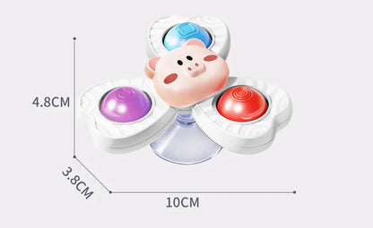 Baby Sucker Spinning Toys 3PCS Montessori Bath Toy Set
