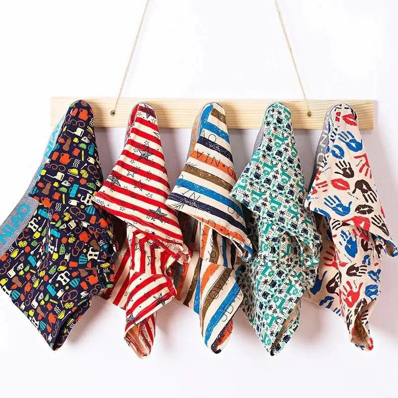 Men's Cotton Boxer Shorts 4PCS Breathable Printed Underwear