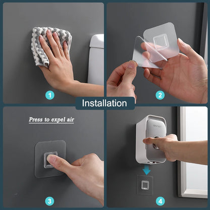 Wall-Mounted Toothpaste Dispenser – Punch-Free Toothbrush Holder