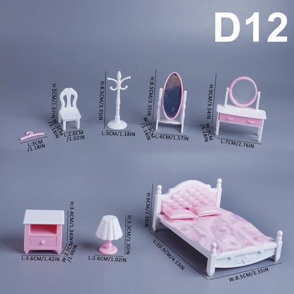Miniature Dollhouse Furniture 1:12 Pretend Play Accessories