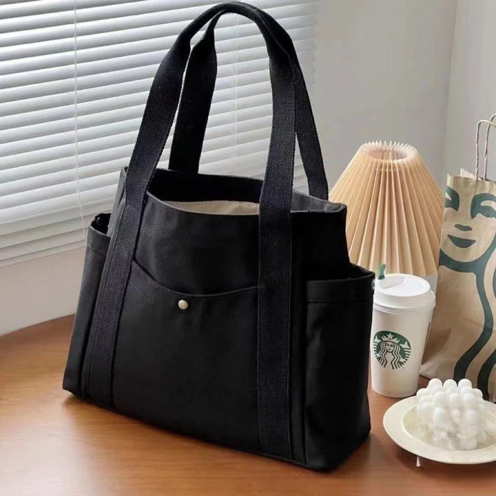 Large Canvas Tote Bag for Work, College & Everyday Shopping