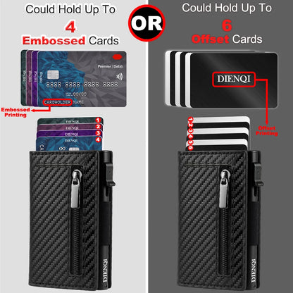 RFID Blocking Wallet Pop Up Aluminum Card Holder for Men