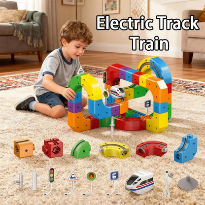 Train Track Building Set – 3D Cube Track