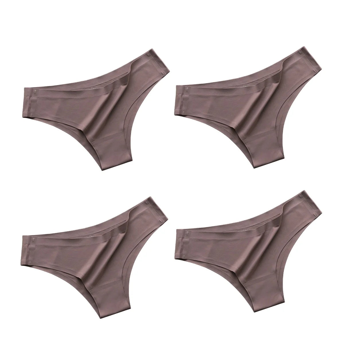 Seamless Brazilian Panties 4PCS Ice Silk Low Rise Briefs