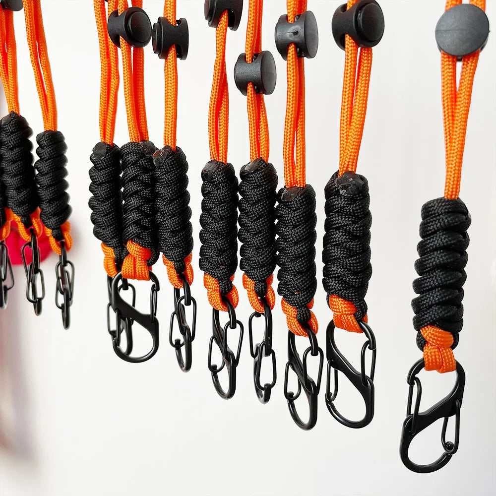 Paracord Keychain Woven Outdoor Wrist Lanyard Key Rope
