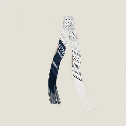 Tassel Scarf Fashion Design Women Scarf Brand Silk Scarf Hair Headband Foulard Skinny Bag Scarves Neckerchief Handbag Decoration