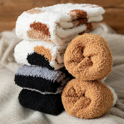 A cozy mid-calf sock pair with a cute paw-inspired design for home, sleep, and everyday wear.