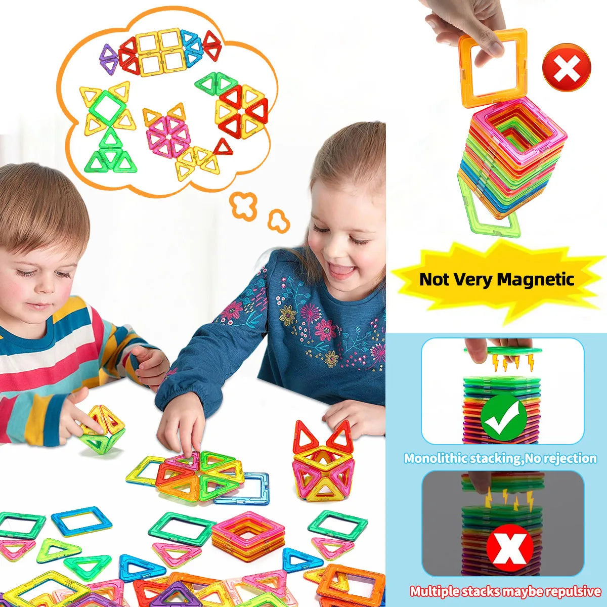 Magnetic Building Blocks STEM Educational Construction Toys