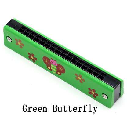 Wooden Harmonica Musical Instrument Toy for Kids
