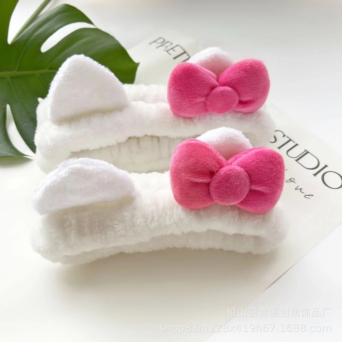 3PCS Cat Ear Headband Set Plush Hair Accessories for Women