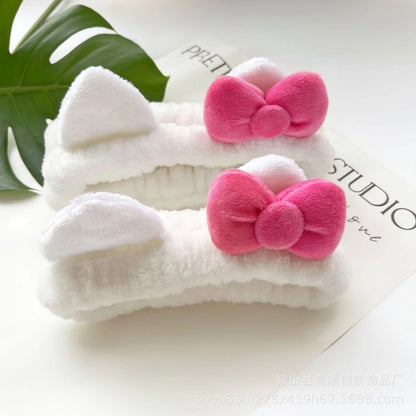 3PCS Cat Ear Headband Set Plush Hair Accessories for Women