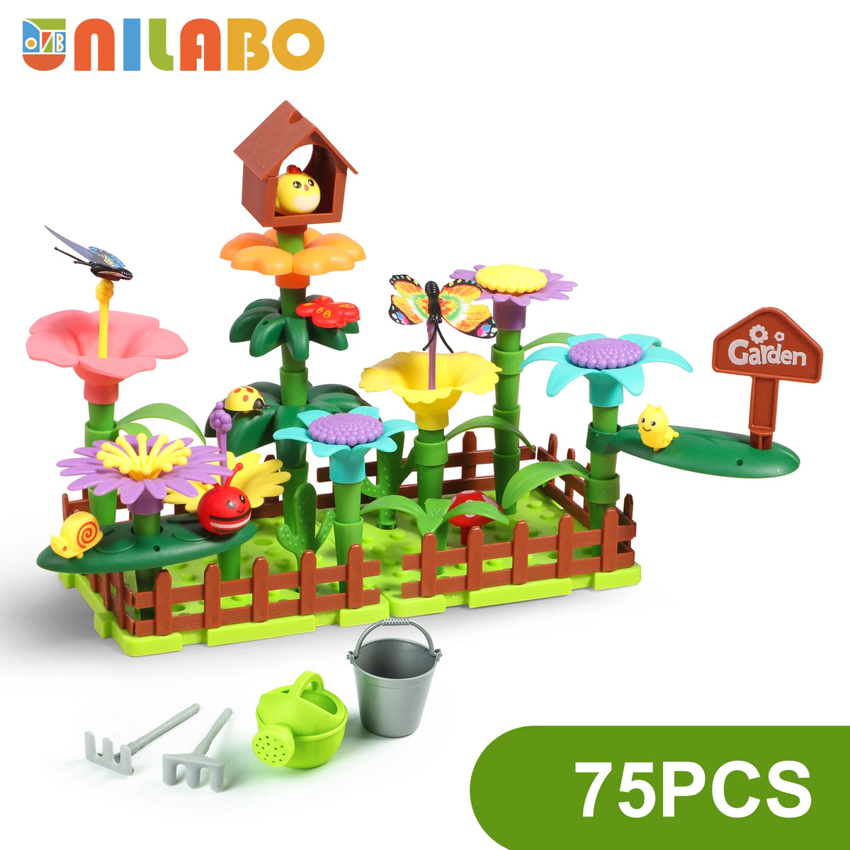 Flower Garden Building Toy STEM Building Blocks Set for Kids