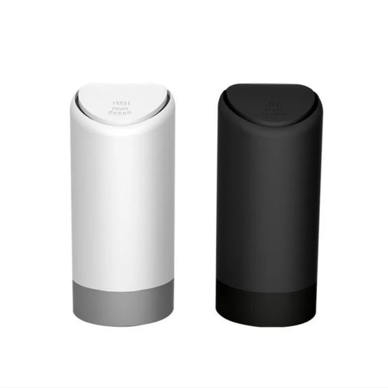 Car Trash Can – Mini Silicone Garbage Bin with Rolling Cover