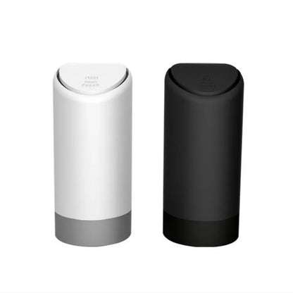 Car Trash Can – Mini Silicone Garbage Bin with Rolling Cover