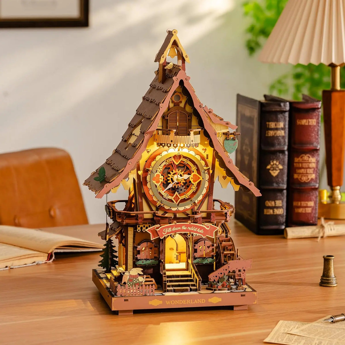 Cuckoo Clock Wooden Puzzle Kit 3D DIY Mechanical Clock Model