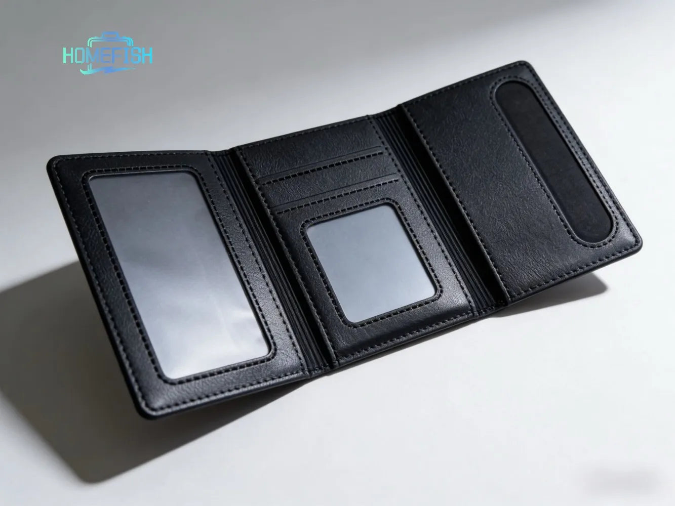 Mag Safe Card Holder PU Leather Magnetic Trifold Wallet