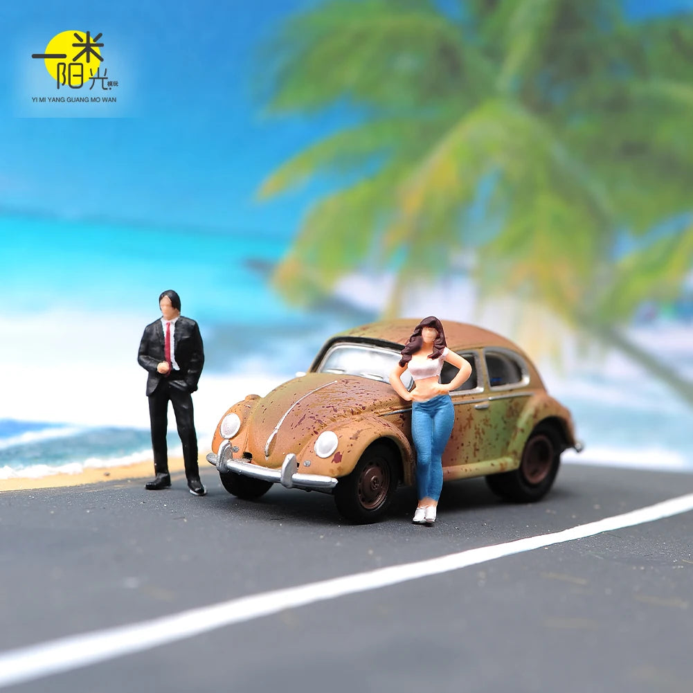 1/64 Miniature Figures Model Car Accessories Scene People Set