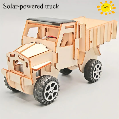 Solar Car STEM Kit – DIY Wooden Educational Model