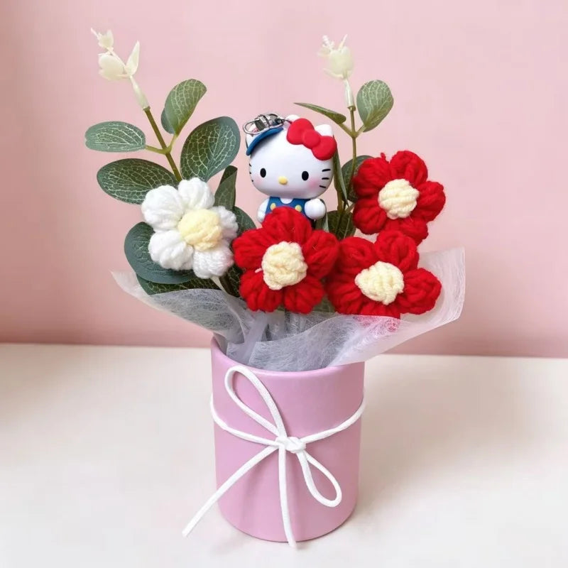 Hello Kitty Kulomi Melody With Artificial Flower Creative Bouquet