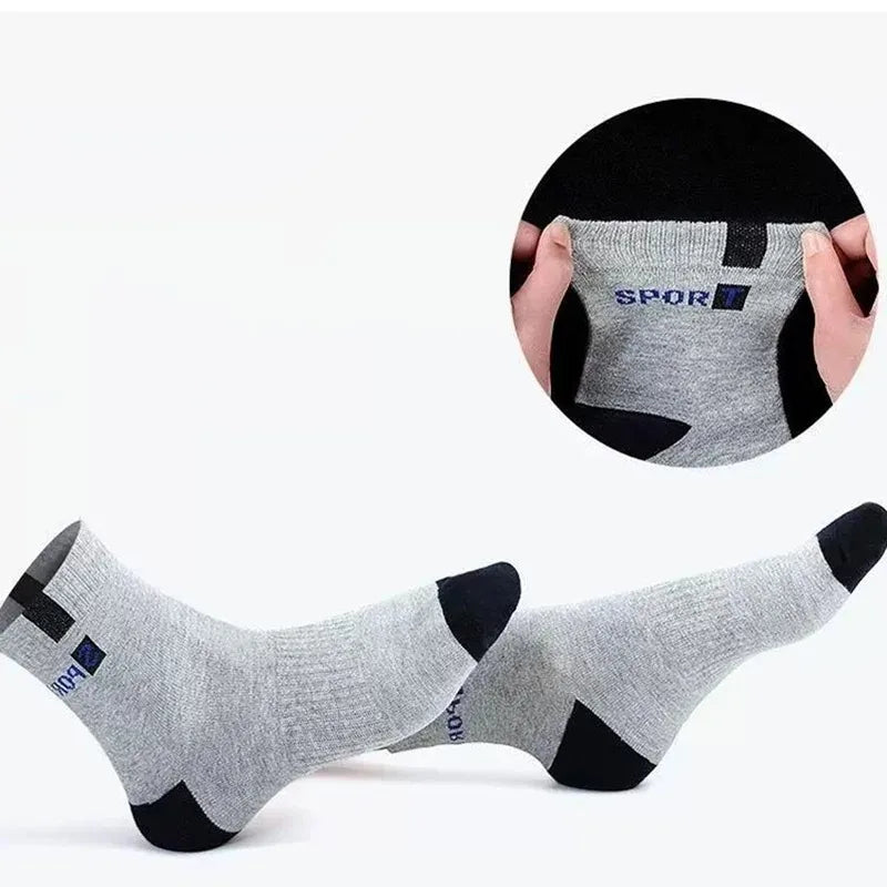 Men's Bamboo Fiber Socks Breathable Crew Sports Socks