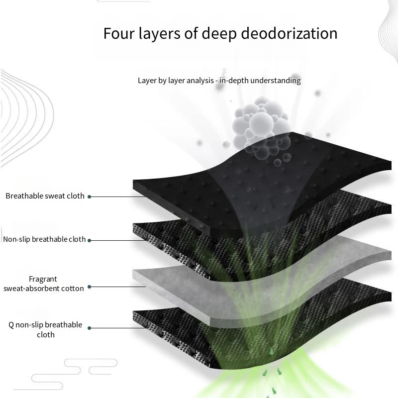 Bamboo Charcoal Insoles Breathable Deodorizing Sports Shoe Inserts