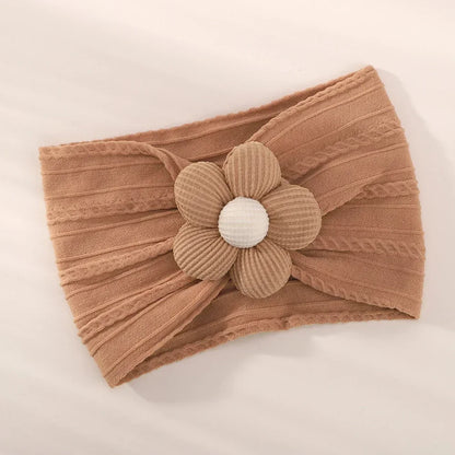 Baby Flower Headband Soft Nylon Newborn Hairband