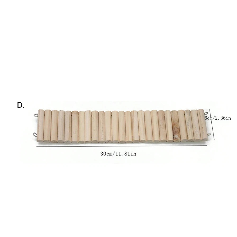 Hamster Wooden Bridge Bendable Climbing Habitat Accessory