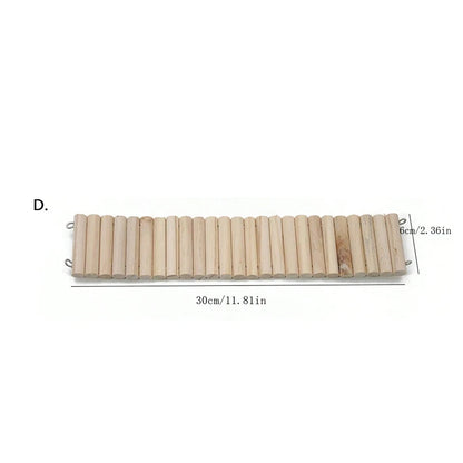Hamster Wooden Bridge Bendable Climbing Habitat Accessory