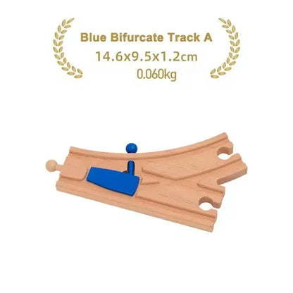 New Wooden Track Accessories Beech Wood Railway Train Track Parts Fit for Brand Wood Tracks Education Toys for Children