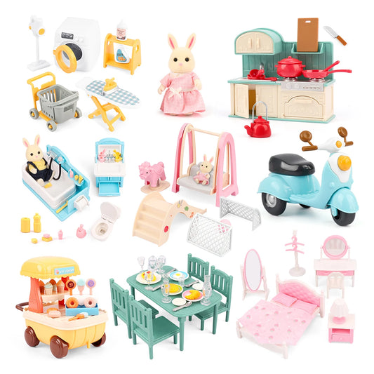 1:12 Miniature Dollhouse Furniture Set Pretend Play Accessories